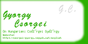 gyorgy csorgei business card